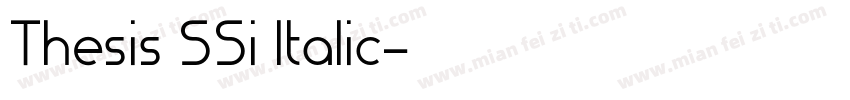 Thesis SSi Italic字体转换